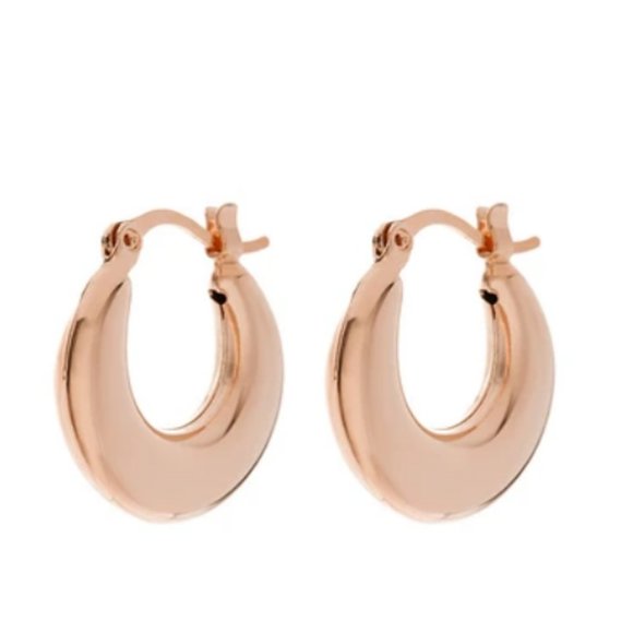 Luv Aj Jewelry - LUV AJ Rose Gold Plated Hoop Earrings